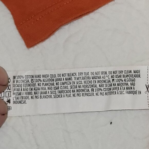 630. Forever 21 With Purpose Short Sleeve T-Shirt Orange Sz S - Picture 7 of 7